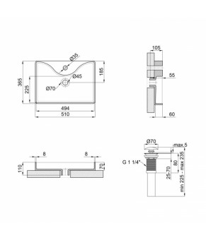 Раковина-чаша Qtap Crow 515х370х120 White с донным клапаном QT0511A064W