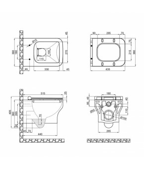 Унитаз подвесной Qtap Cardinal с сиденьем Soft-close QT0433C660HW