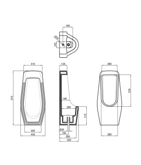 Писсуар напольный Qtap Scorpio 430х340х920 White QT1588HDU900W
