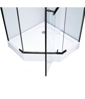 Душевая кабина Lidz Dozorca SC90x90.BLA.LOW.TR, стекло прозрачное 6 мм LDSC9090BLALOWTR