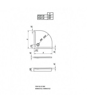 Душевой поддон Kolpa-san PONY 80X80