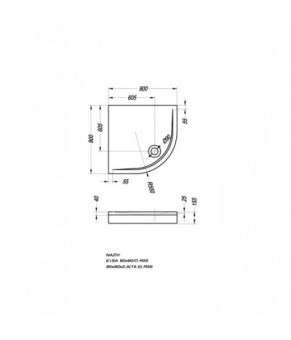 Душевой поддон Kolpa-san EISA 90X90