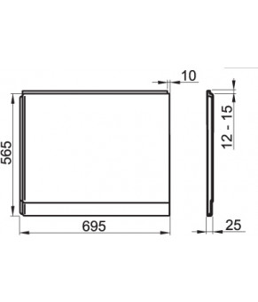 Панель A боковая Ravak Magnolia 75 R CZ61100A00