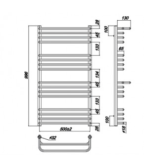 Полотенцесушитель водяной Ravak Optima 530x1000 X04000083686