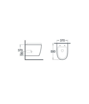 Чаша подвесного унитаза Rimless с сиденьем белый матовый NEWARC Modern 3823W-M