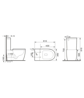 Унітаз-компакт NEWARC Rimless 3822W білий (3822W)
