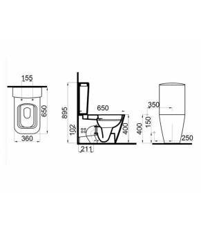 Унитаз-компакт с сиденьем SC IDEVIT Halley (SETK3204-0316-001-1-6200)