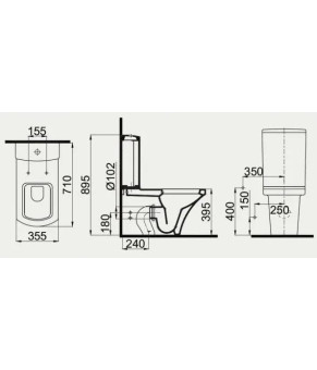 Безободковый унитаз с сиденьем IDEVIT VEGA SETK2804-0306-071-1-0000