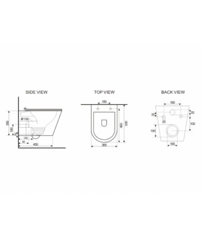 Чаша подвесного унитаза Rimless с сиденьем ASIGNATURA Exclusive 57802803