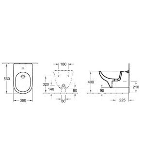 Биде подвесное VILLEROY&BOCH Century 74530001