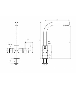 Смеситель кухонный ASIGNATURA Twin Standart 80540600