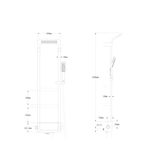Душевая панель ASIGNATURA Unique 85597802 черная