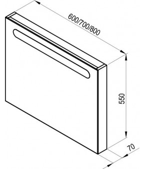 Зеркало Ravak Chrome 700 Капучино X000000969