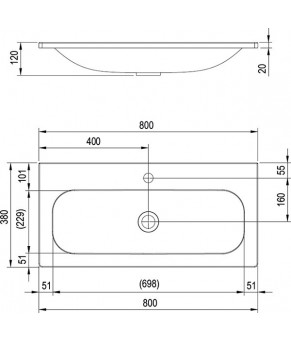 Умывальник Ravak Ring 800 XJK01180000