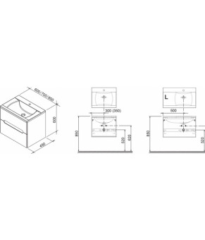 Тумба под умывальник Ravak SD 800-L Classic II Капучино/Белый X000000913