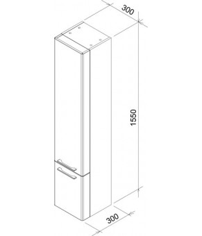 Пенал Ravak SB 300 Ring R белый X000000773