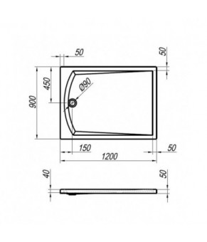 Душевой поддон kolpa-san VIP 120X90 898340
