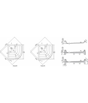 Душевой поддон Ravak Ronda-80 LA A214001220