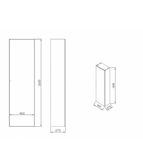 Пенал Ravak SB Formy 460 орех X000001262