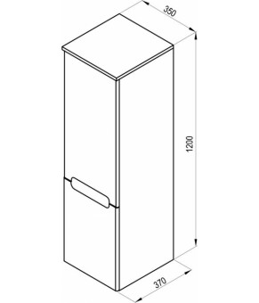 Пенал Ravak SB Classic 350 R капучино/белый X000000957