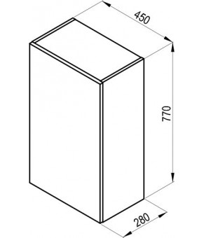 Пенал Ravak SB Natural 450 белый X000001054