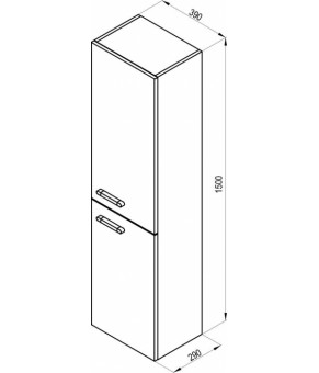 Пенал Ravak SB 390 Chrome R капучино/белый X000000967