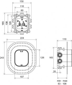 Встраиваемый механизм Ravak R-box Vari RB 072.50 X070139