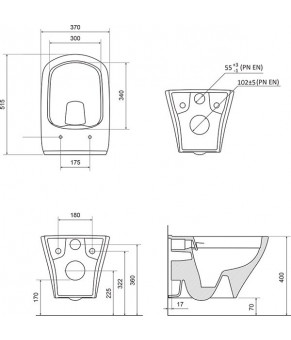 Унитаз Ravak WC Classic RimOff X01671