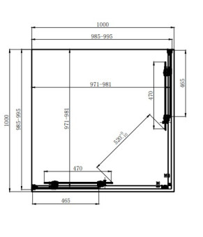 Душевая кабина Dusel DSL194 Chrome 1000x1000x1900 519410