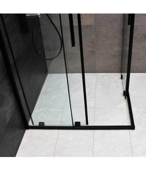 Душевая кабина DUSEL DSL194B Black Matt 900*900, двери раздвижные, стекло прозрачное, 519493