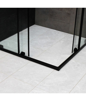 Душова кабіна DUSEL DSL194B Black Matt 1000*1000, двері розсувні, скло прозоре