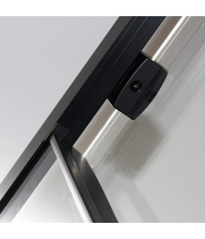 Душова кабіна DUSEL DSL194B Black Matt 1000*1000, двері розсувні, скло прозоре