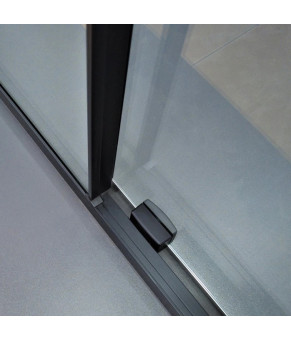 Душевая кабина Dusel DSL191B+195B Black Matt, 120х80х190, дверь раздвижная, стекло прозрачное 519128