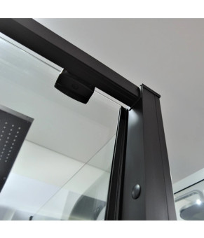 Душевая кабина Dusel DSL191B+195B Black Matt, 120х80х190, дверь раздвижная, стекло прозрачное 519128