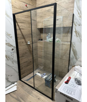 Душевая кабина Dusel DSL191B+195B Black Matt, 120х90х190, дверь раздвижная, стекло прозрачное 519129