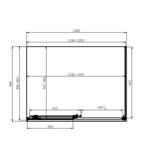 Душевая кабина Dusel DSL191+DSL195 Chrome 1200x900x1900 519119
