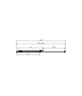 Душевая дверь в нишу Dusel DSL191 Chrome раздвижная, стекло прозрачное, 140х190