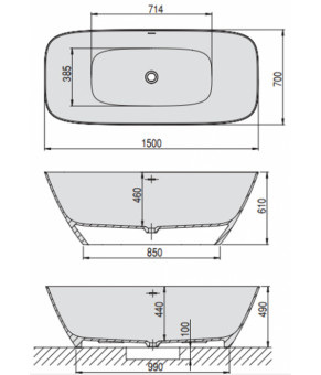 Ванна Hoesch LaSenia 150х70 4500.013