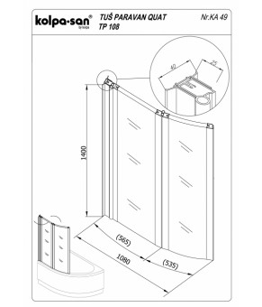 Шторка Kolpa San Quat TP 108 726753