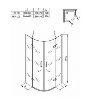 Душевая кабина Kolpa San CORONA TK 120X90