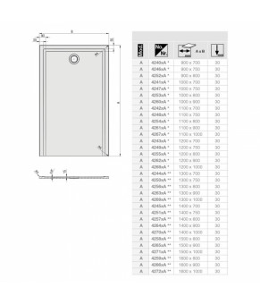 Душевой поддон Hoesch Muna S 130х75 4250xA.010