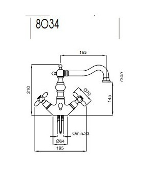 Смеситель BUGNATESE PRINCETON PLUS BR8034