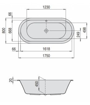 Гидромассажная ванна Hoesch Philippe Starck 2 Deluxe 175x80 61356.010 + 6957