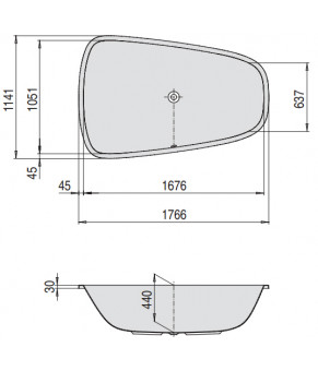 Гидромассажная ванна Hoesch SingleBath Duo Reviva II 176x114 3688E.010 + 69706 + 69719