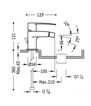 Смеситель Tres Flat 204.120.01