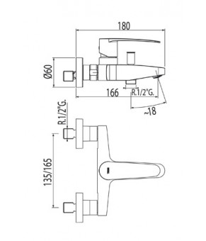 Смеситель Tres Flat 204.170.01