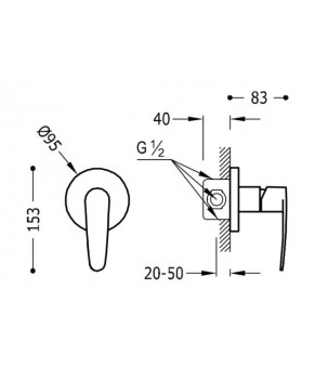 Смеситель Tres Flat 204.177.01