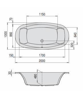 Гидромассажная ванна Hoesch Largo Tergum 200x100 3695N.010
