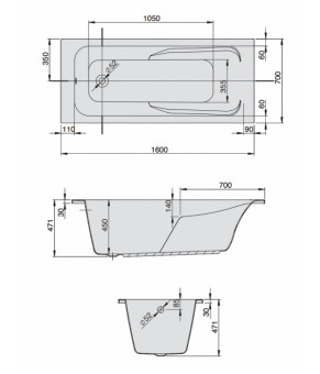 Ванна Hoesch Mila 160х70 3713.010