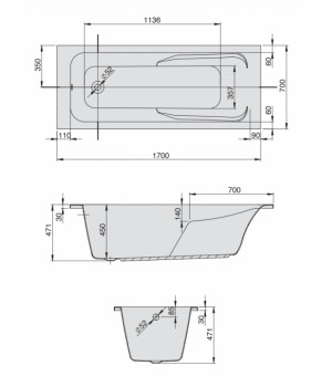 Ванна Hoesch Mila 170х70 3714.010